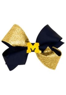Michigan Wolverines Color Block Glitter Kids Hair Barrette