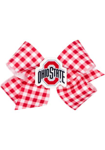 Ohio State Buckeyes Gingham Kids Hair Barrette
