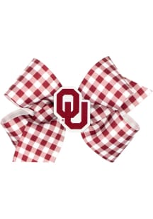Oklahoma Sooners Gingham Kids Hair Barrette