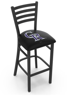 Colorado Rockies Stationary Pub Stool - Black