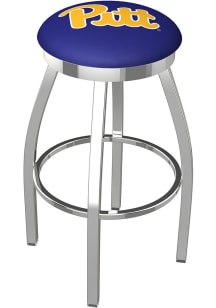 Pitt Panthers Chrome Pub Stool - Silver