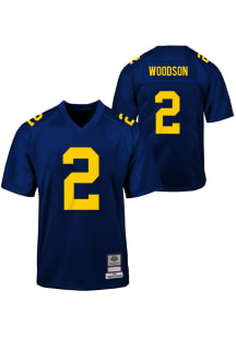 Charles Woodson Michigan Wolverines Youth Navy Blue Mitchell and Ness Replica Football Jersey