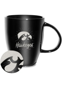 Iowa Hawkeyes Sunburst Ceramic Lustre Ceramic Mug - Black