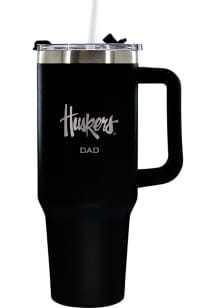 The Memory Company Nebraska Cornhuskers Dad 40oz Stainless Steel Tumbler - Black