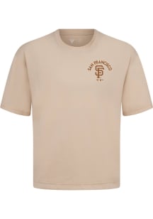 Levelwear San Francisco Giants Oatmeal Signature Knit Transit AR Short Sleeve Fashion T Shirt