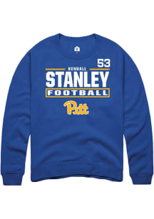 Kendall Stanley Pitt Panthers Mens Blue Football NIL Stacked Box Player Crew