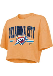 Oklahoma City Thunder Womens Orange 2025 Final Champions Short Sleeve T-Shirt
