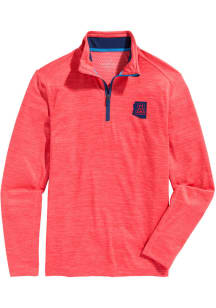Vineyard Vines Arizona Wildcats Mens Cardinal Red Sankaty Long Sleeve Qtr Zip Pullover
