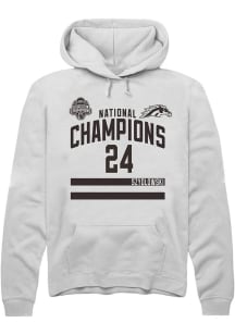 Garrett Szydlowski Western Michigan Broncos Mens White NIL 2025 National Champions Shirzee Player..