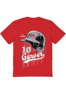 Mitch Garver  Vive La Fete New Mexico Lobos Youth Red Drip Short Sleeve T-Shirt