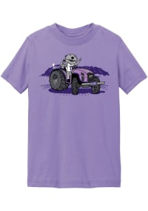 Willie The Wildcat  Summit Sportswear K-State Wildcats Toddler Lavender Tractor Willie Short Sleev..