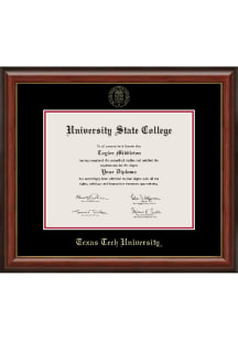 Texas Tech Red Raiders Engraved Medallion Diploma Frame - Brown