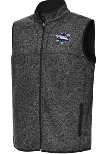 Antigua Greensboro Swarm Mens Black Heather Fortune Sleeveless Jacket