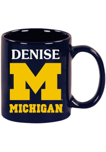 Michigan Wolverines 11 oz DENISE Ceramic Mug - Navy Blue