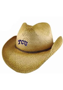 LogoFit TCU Horned Frogs Natural Wrangler Mens Cowboy Hat