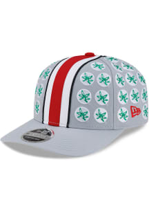 New Era Ohio State Buckeyes Helmet Head 9SEVENTY Adjustable Hat - Grey