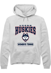 Summit Sportswear UConn Huskies Mens White Women's Tennis Long Sleeve Hoodie