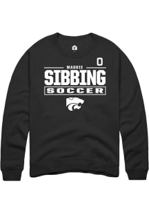 Maddie Sibbing K-State Wildcats Mens Black NIL Stacked Box Player Crew