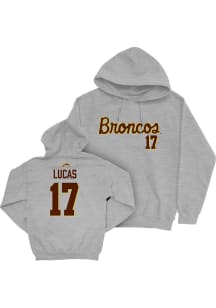 Elijah Lucas Western Michigan Broncos Mens Grey NIL Script Player Hood
