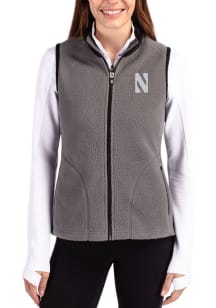 Cutter and Buck Northwestern Wildcats Womens Purple Cascade Sherpa Vest