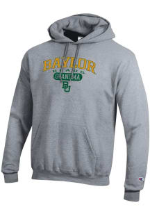 Champion Baylor Bears Mens Grey Pill Box Grandma Powerblend Long Sleeve Hoodie