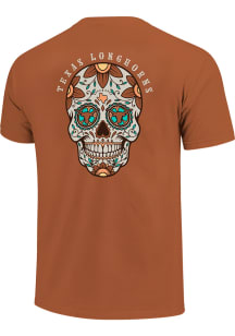 Texas Longhorns Burnt Orange Sugar Skull Short Sleeve T Shirt