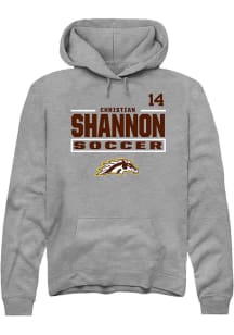 Christian Shannon Western Michigan Broncos Mens Grey NIL Stacked Box Player Hood