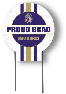 James Madison Dukes KH Sports Fan Grad graduation graphic Yard Sign - White