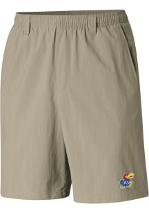 Columbia Kansas Jayhawks Mens Brown Heat Seal Backcast Shorts