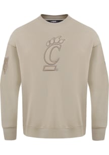 Pro Standard Cincinnati Bearcats Mens Brown Neutral Long Sleeve Crew Sweatshirt