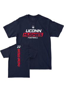 Axavier Bridges-Brooks UConn Huskies Youth Navy Blue NIL Rush Player Tee