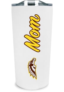 Western Michigan Broncos 18oz Soft Touch Mom Stainless Steel Tumbler - White