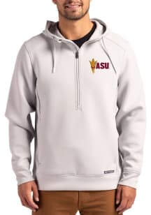 Cutter and Buck Arizona State Sun Devils Mens White Roam Hood