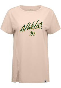 Levelwear Oakland Athletics Womens Brown Influx Sizzle Short Sleeve T-Shirt