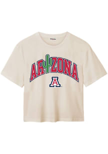 Where I’m From Arizona Wildcats Womens Natural Arizona Cactus Short Sleeve T-Shirt