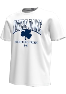 Under Armour Notre Dame Fighting Irish White Gameday HW Icon Short Sleeve T Shirt