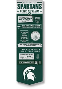 Michigan State Spartans Wall Art Sign - Green