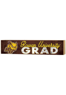 KH Sports Fan Rowan University Grad graduation graphic Sign - Brown