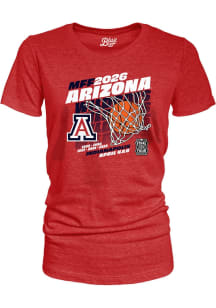 Blue 84 Arizona Wildcats Womens Red 2026 Men's Basketball Final Four Bound Short Sleeve T-Shirt