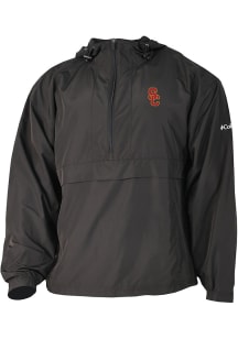 Columbia USC Trojans Mens Black Heat Seal Prodigy Long Sleeve Qtr Zip Pullover