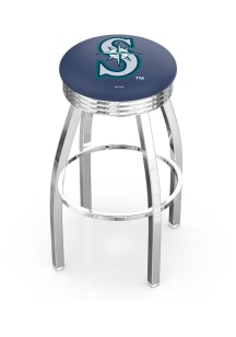 Seattle Mariners 3 Ring Chrome Seat Pub Stool - Silver