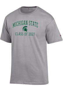 Champion Michigan State Spartans Grey Font Class of 2027 Jersey Short Sleeve T Shirt