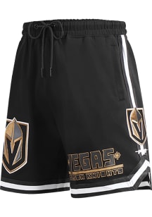 Pro Standard Vegas Golden Knights Mens Black Classic Chenille Shorts