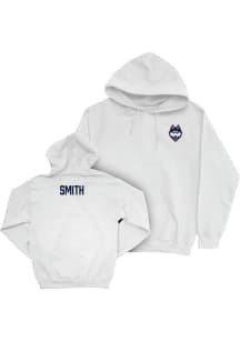 Jalynn Smith UConn Huskies Mens White NIL Logo Player Hood