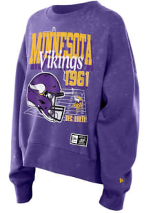 New Era Minnesota Vikings Womens Purple Throwback Crew Sweatshirt