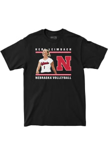 Keri Leimbach Nebraska Cornhuskers Black Portrait Tee Short Sleeve Fashion Player T Shirt