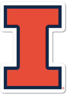 Illinois Fighting Illini 2" I Dizzler Stickers - Orange