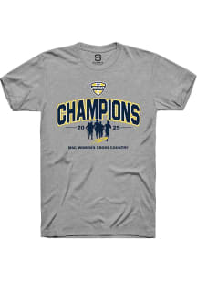 Summit Sportswear Toledo Rockets Grey 2025 MAC Womens Cross Country Champions Stack Short Sleeve T..