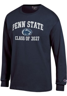 Champion Penn State Nittany Lions Navy Blue Font Class of 2027 Jersey Long Sleeve T Shirt