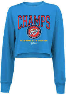 Oklahoma City Thunder Womens Blue 2025 Final Champions LS Tee